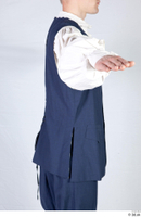  Photos Medieval Monk in Blue suit 1 19th century Historical clothing Monk blue vest upper body white shirt 0007.jpg